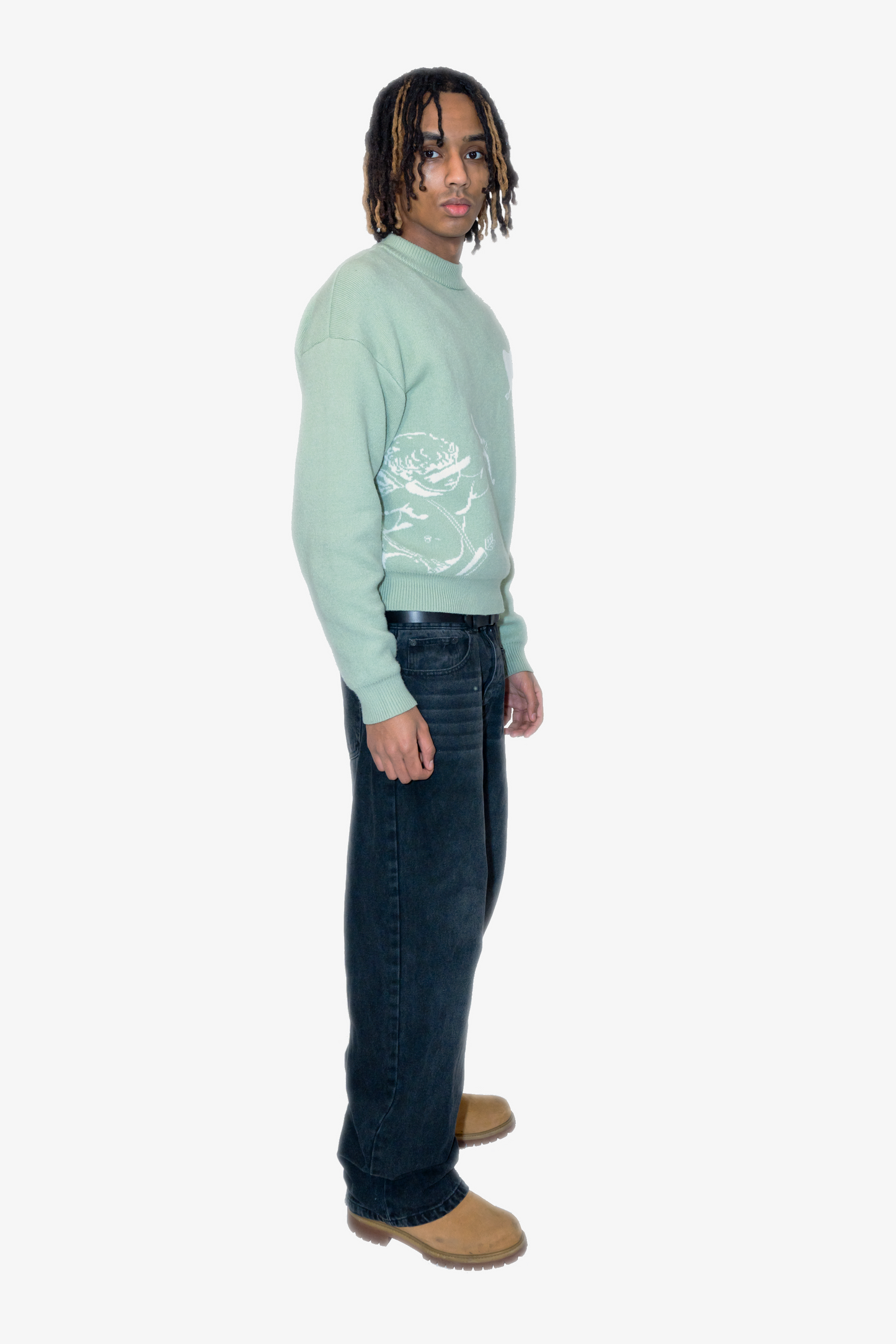 Amor Knit Sweater Matcha Green