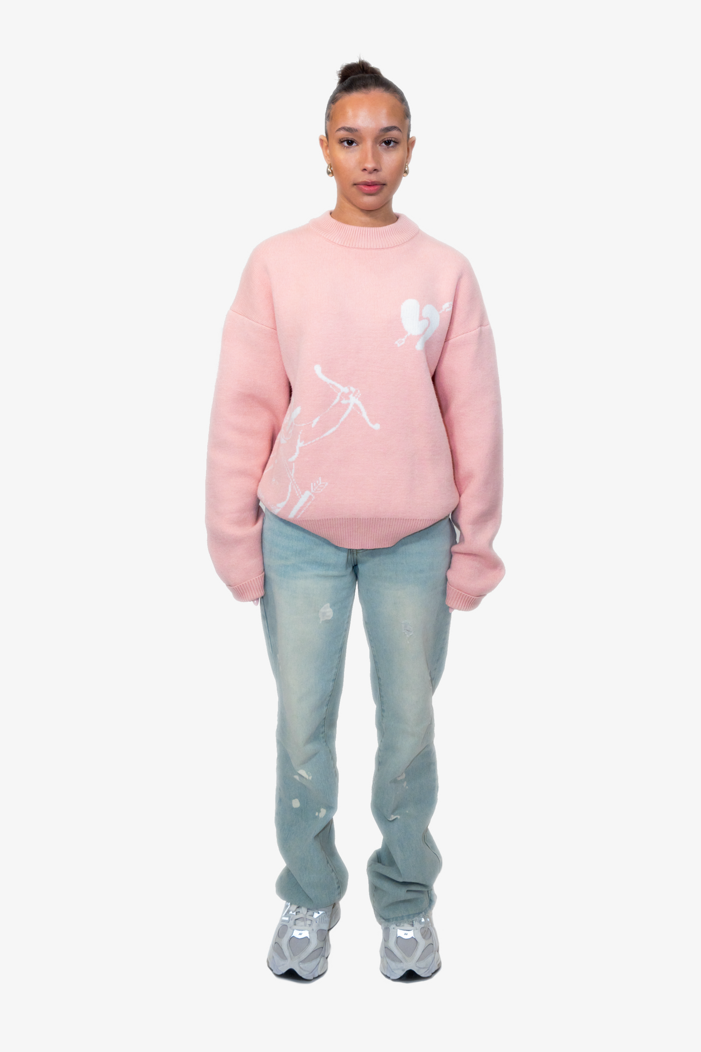 Amor Knit Sweater Sakura Pink