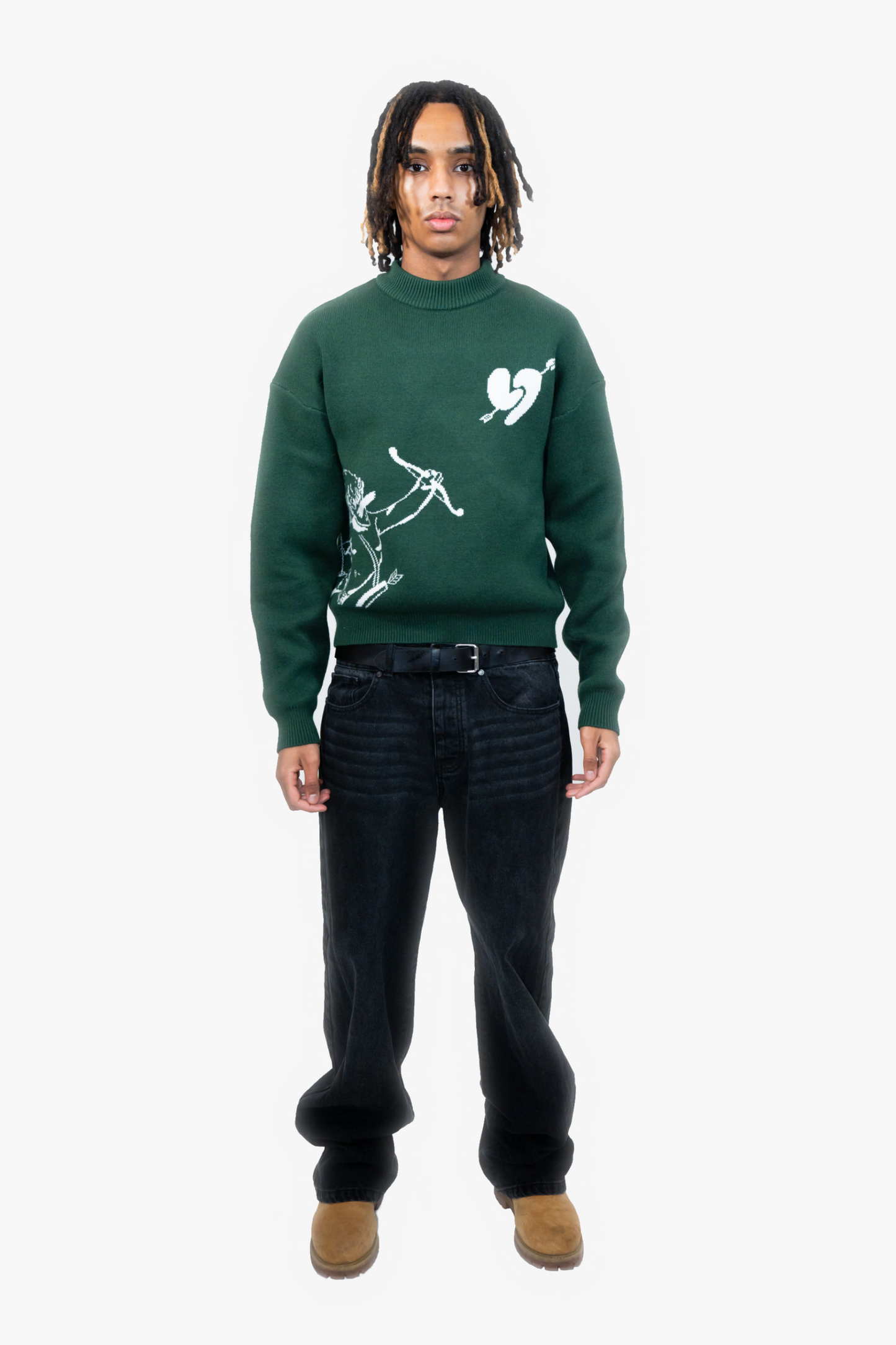 Amor Knit Sweater Forest Green (Pre-Order)