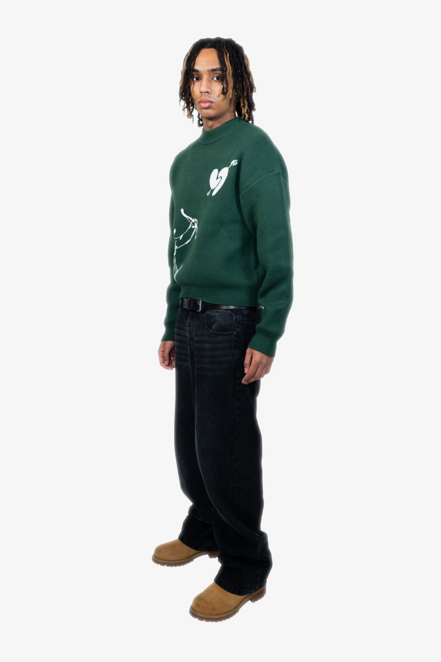 Amor Knit Sweater Forest Green (Pre-Order)
