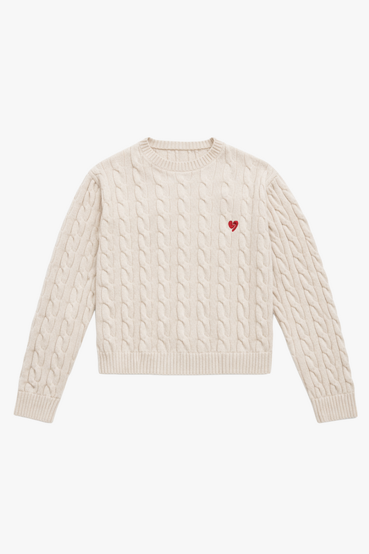 Classic Knit Sweater Cream