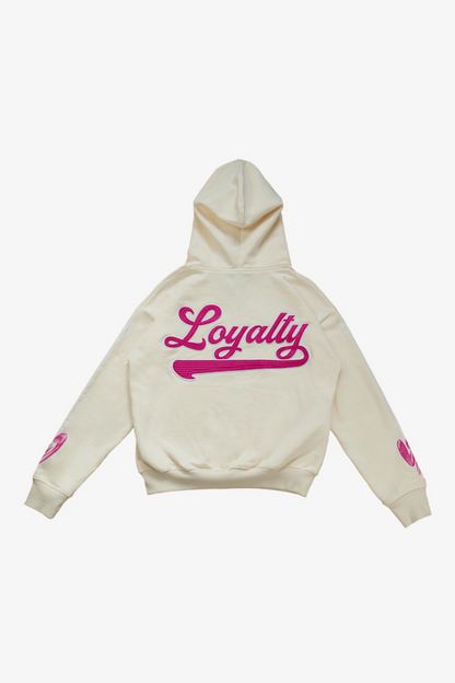 Amor Zip Hoodie Cream