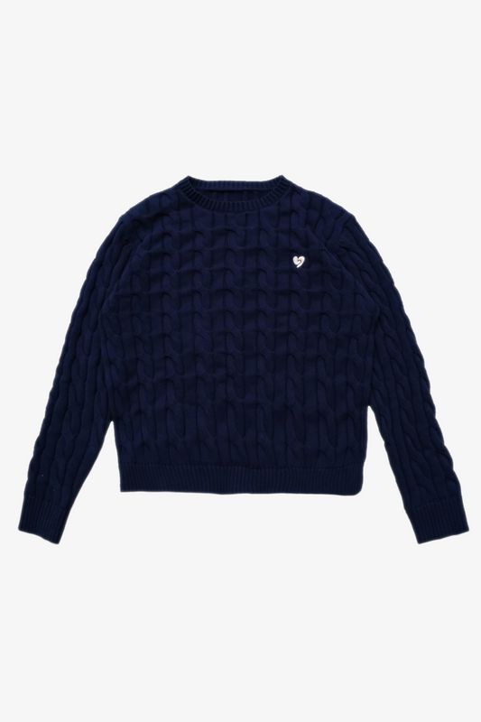 Classic Knit Sweater Navy Blue