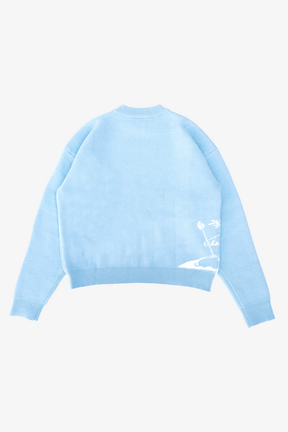 Amor Knit Sweater Baby Blue