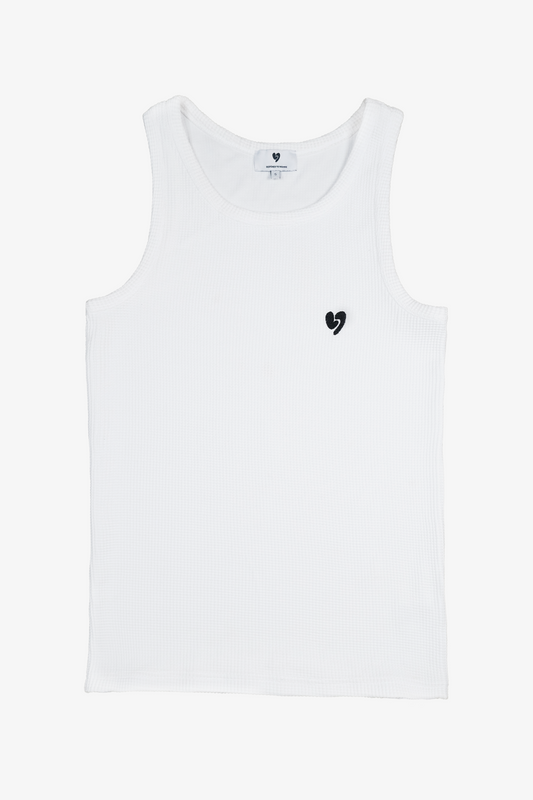 Waffel Tank Top White