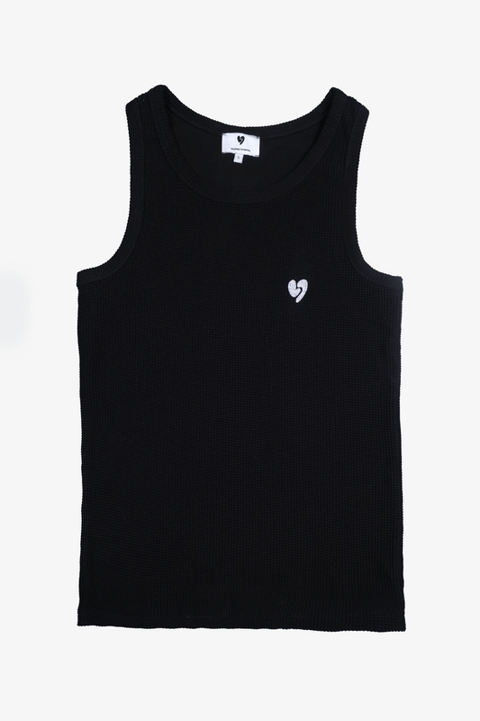 Waffle Tanktop Black