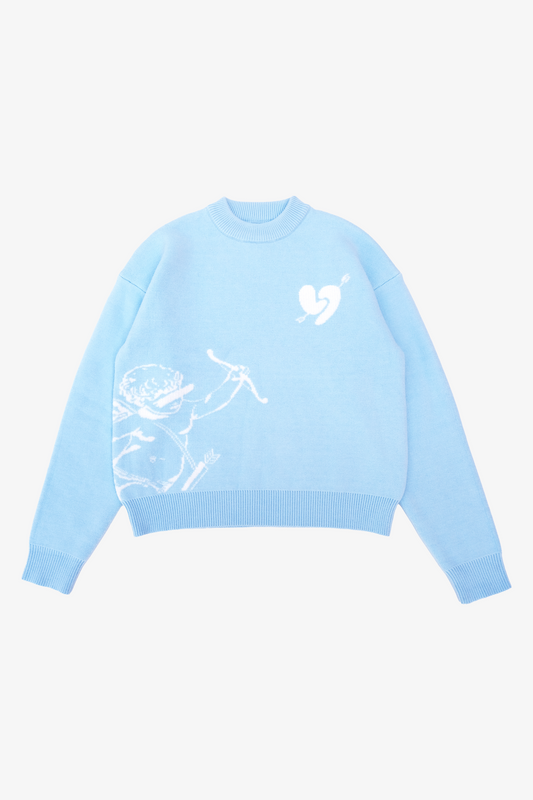 Amor Knit Sweater Baby Blue