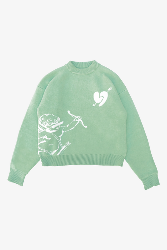 Amor Knit Sweater Matcha Green