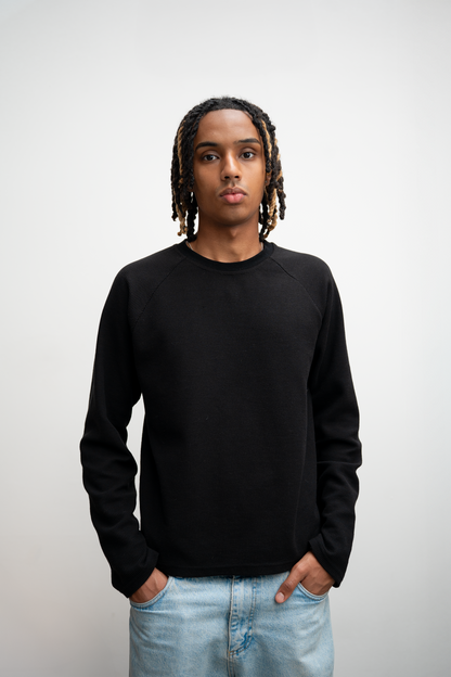 Loyalty Waffel Knit Longsleeve Black
