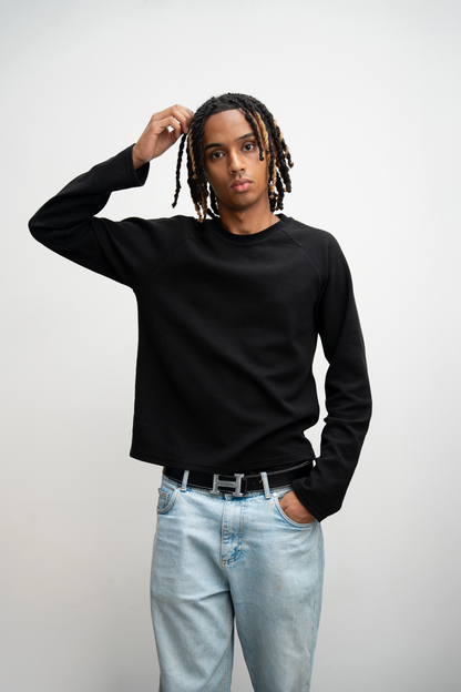 Loyalty Waffel Knit Longsleeve Black