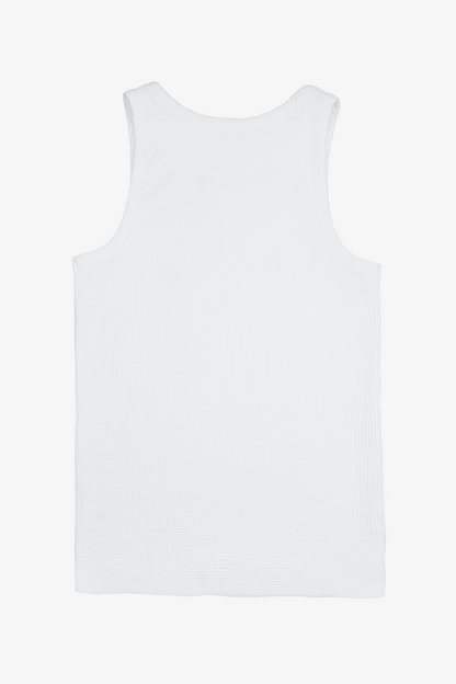 Waffel Tank Top White