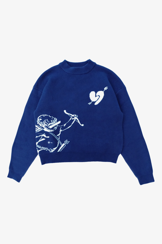 Amor Knit Sweater Ocean Blue