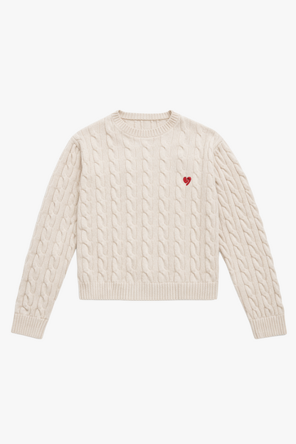 Classic Knit Sweater Cream