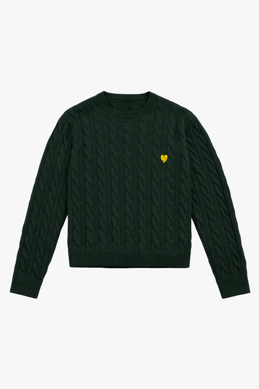 Classic Knit Sweater Forest Green